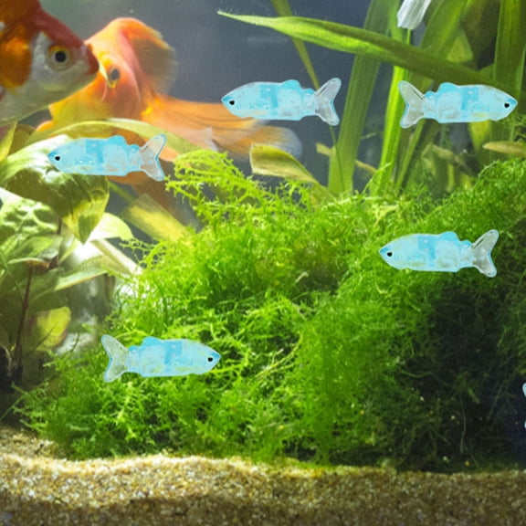 SEWCHICS Miniature Shark Figurines Shark Shape Sky-Blue 5Pcs