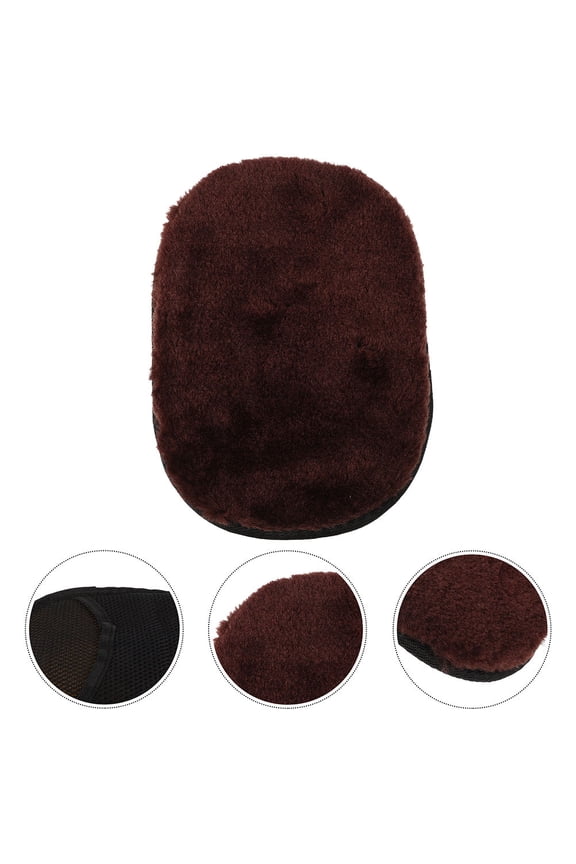 5pcs Dark Brown Faux Polishing Gloves for Shoe Shining and Casual Outings