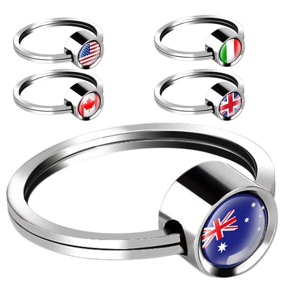 SEWCHICS 5-Pack Stainless Steel Keychains for Car Keys and Bags, Decorative Accessories