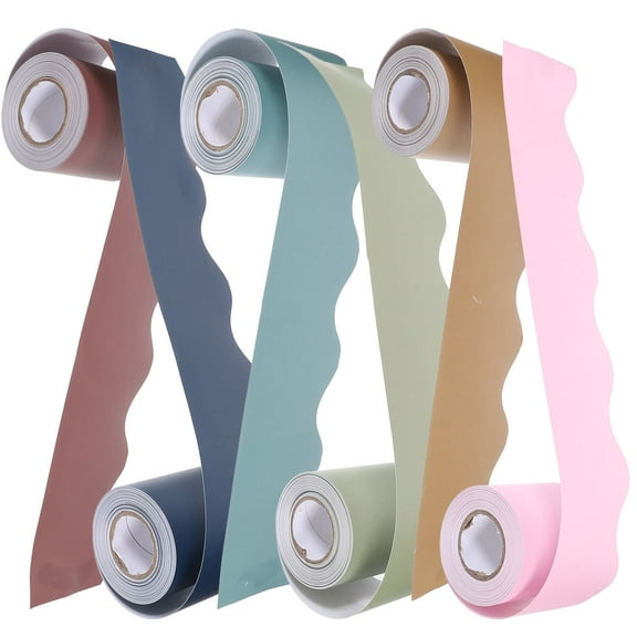 SEWCHICS Assorted Color Bulletin Board Borders Boho Style Decorative Border Trim for Classroom Office Wall Decor