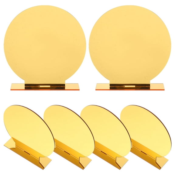 SEWCHICS 6 Sets Wedding Table Decor Golden Acrylic Table Number Sign 12.00X12.00X3.00CM