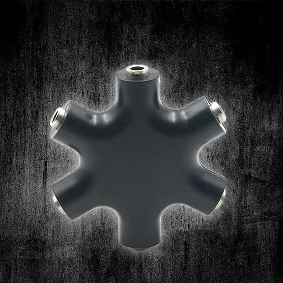 SEWCHICS Black Earphone Splitter with 3.5mm Audio Jack Cable for Sharing Smartphones and Mobile Devices