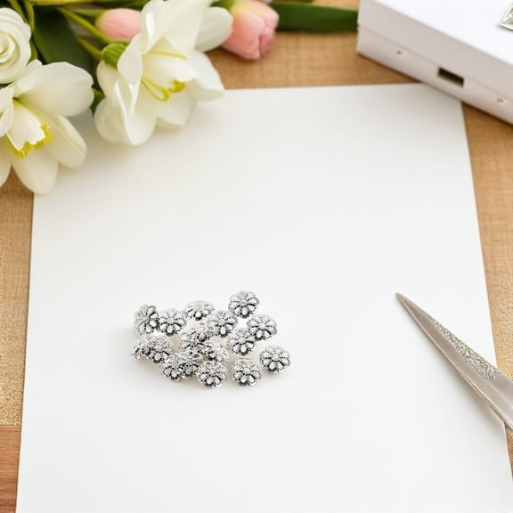 SEWCHICS 600 Pieces Metal Flower Spacer Beads for Jewelry Making, Craft Projects, Accessories and Beading Supplies