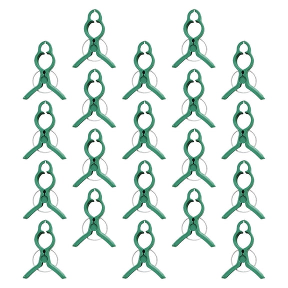 SEWCHICS Garden Plant Clips 60 Pieces Green Plastic Supports for Climbing Plants and Vines