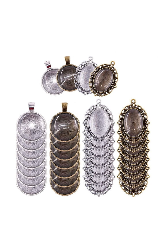 64pcs Assorted Color Pendant Accessories for Jewelry Making, Keychain Crafting, and Creative Projects