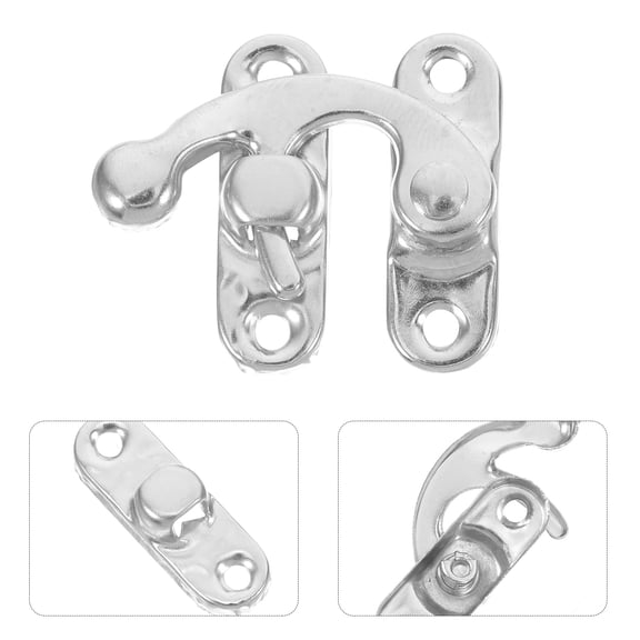 SEWCHICS 6PCS Mailbox Latch Antique Box Hasp Latch Copper Silver for Toolboxes