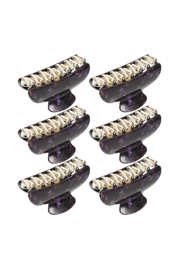 6Pcs Acrylic Hair Clips Multi-Color Floral Pattern Hair Clamps for Women and Girls Daily Use