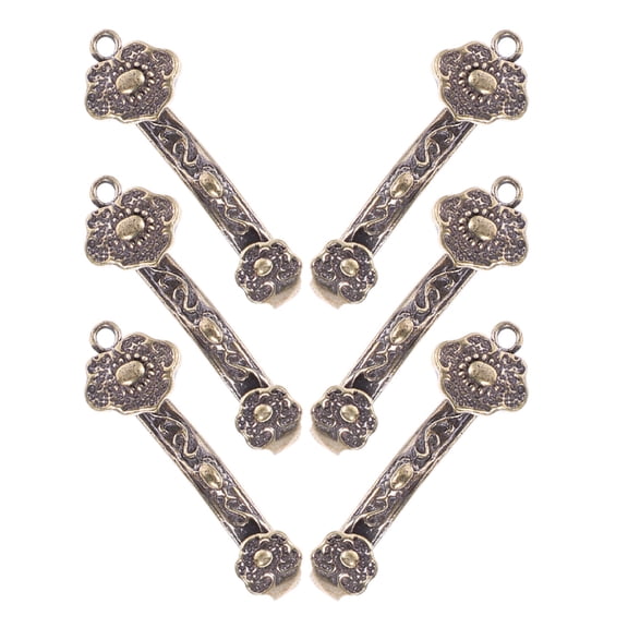 SEWCHICS 6-Pack Antique Style Ruyi Keychain Charms, Multipurpose Chinese-Inspired Bag and Key Accessories