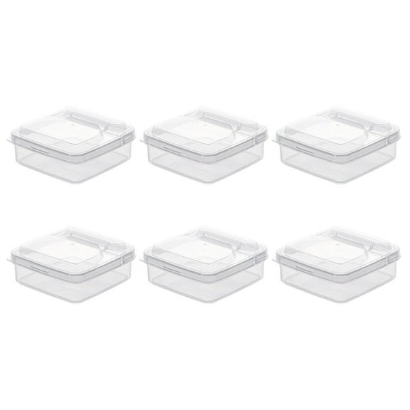 SEWCHICS 6-Pack Clear Cheese Storage Holders for Refrigerator - Keeps Cheese Slices and Protected