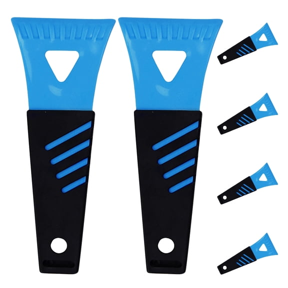 SEWCHICS 6-Piece Lightweight Plastic Scraper Set for Car Windshield, Snow Removal, Ice Scraping and Auto Cleaning