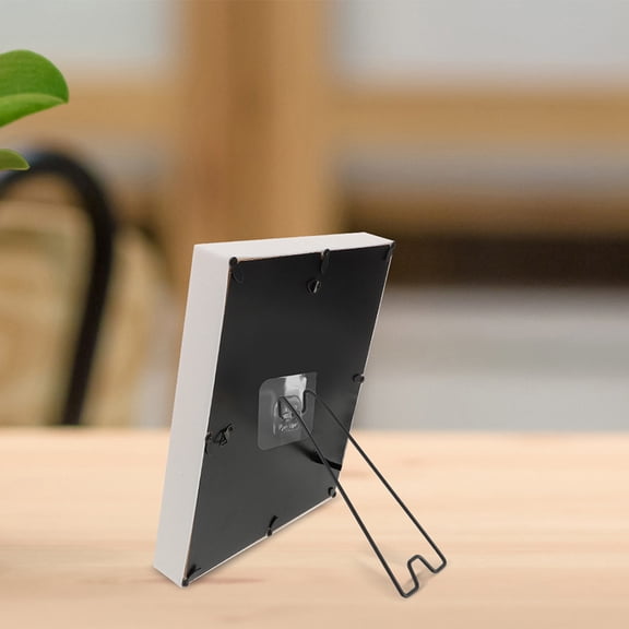 SEWCHICS 6-Pack Black Carbon Steel Photo Frame Kickstand, Strong and Stable Back Support Holder