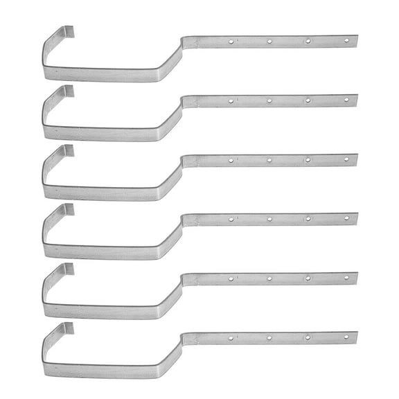 SEWCHICS 6-Pack Plated Iron Rain Gutter Support Brackets, Metal Holders to Prevent Sagging for Home Use