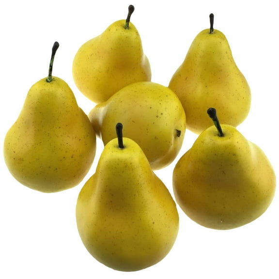 SEWCHICS Foam Pear Decorations 6 Pieces for Crafting, Home Decor, Projects, Party, Wedding, and Seasonal Use