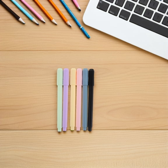 SEWCHICS 6Pcs Assorted Color Pencil Lengthener Ergonomic Writing Tool for Office Use