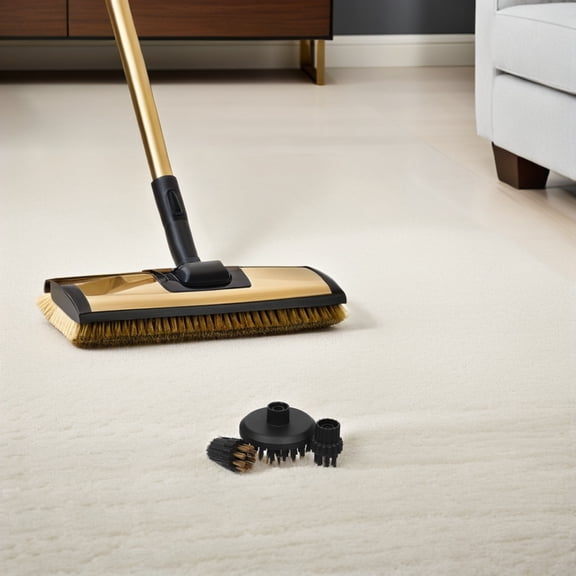 SEWCHICS 6-Pack Steam Cleaner Brushes for Home Cleaning, Black Hard Bristle Accessories