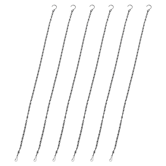 SEWCHICS 6Pcs Birdcage Hanging Chains Heavy Duty Metal Chains with Hooks for Outdoor Decor