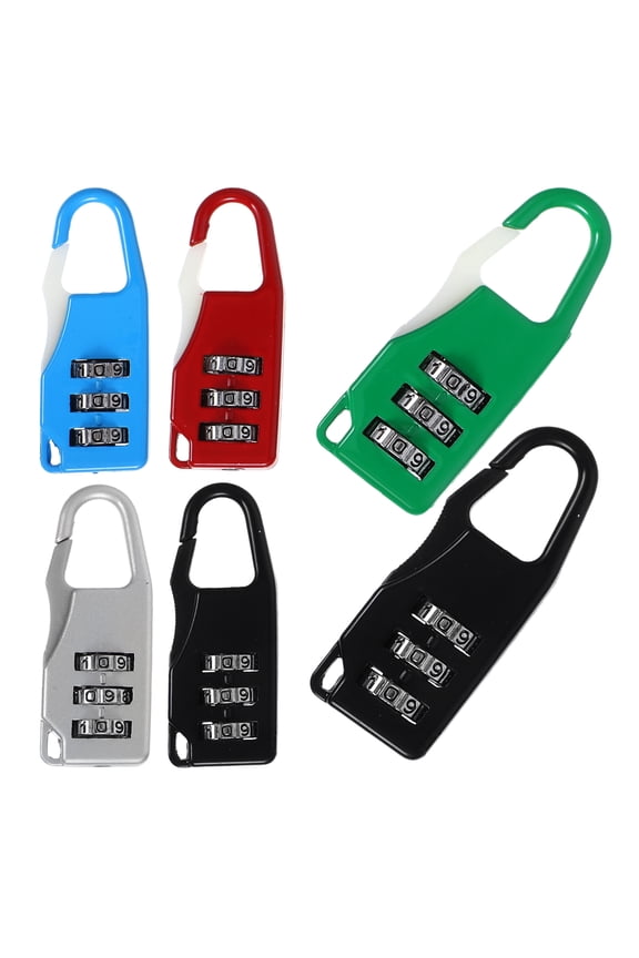 6pcs Bag Locks Black Travel Bag Lock with Password Setting Feature