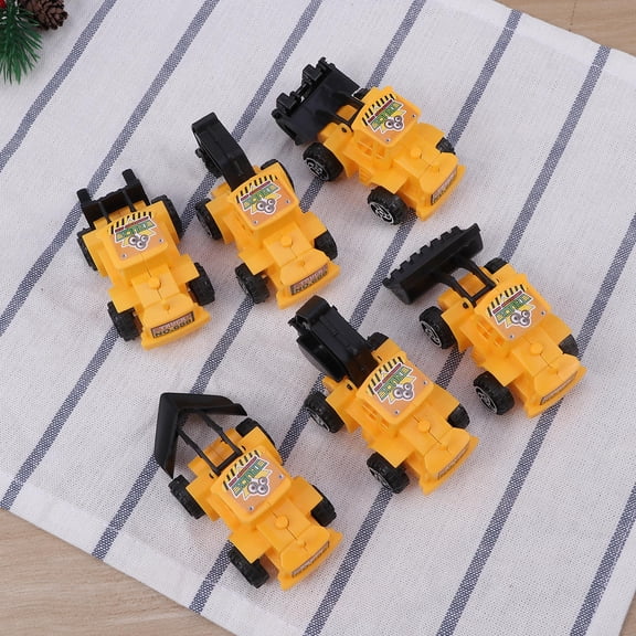 SEWCHICS 6pcs Toy Construction Trucks Plastic Truck Model Decoration for Festivals and Special Days
