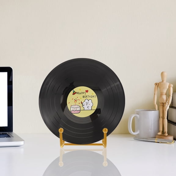 SEWCHICS 6Pcs Sturdy Golden Iron Tabletop Plaque Display Easels for Decorative Items