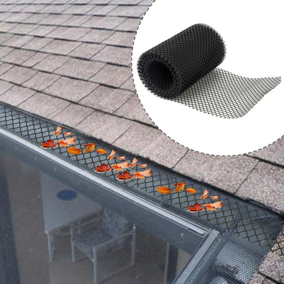 SEWCHICS Gutter Guards Lightweight ABS Mesh Black Effective Leaf Debris Blocker
