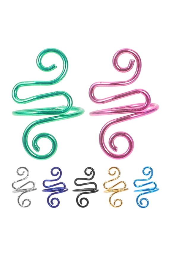 7Pcs Assorted Color Crochet Ring for Finger Durable Wear Resistant Knitting Rings for Daily Use