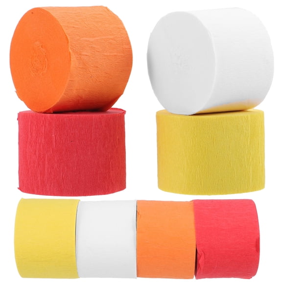 SEWCHICS 8Pcs Crepe Paper Streamers Assorted Colors for Making Garlands Backdrops and Hanging Decor
