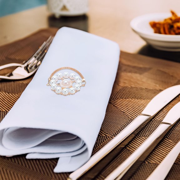 SEWCHICS 8Pcs Modern Napkin Rings Star Style Metal Holder Elegant Napkin Rings for Formal Dining