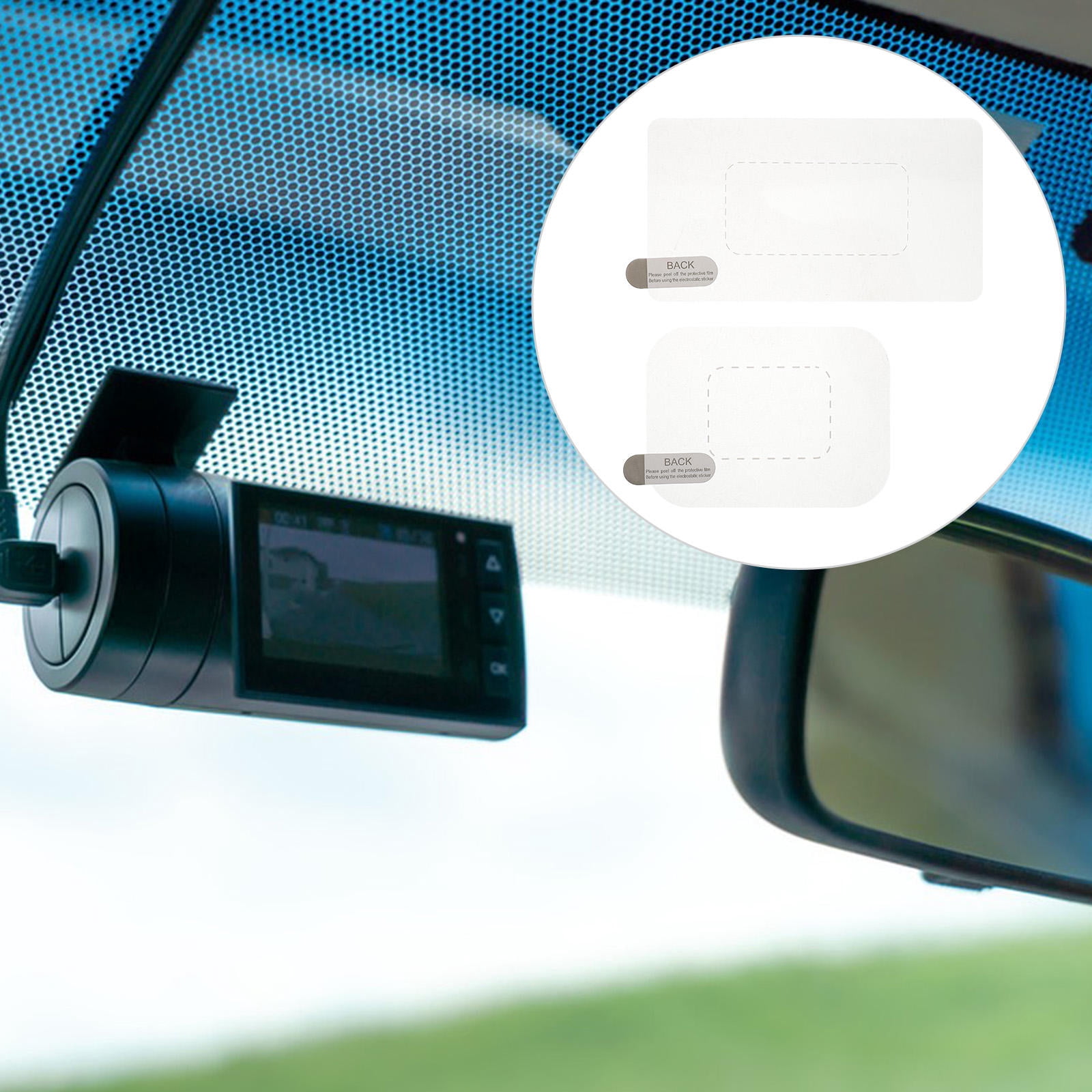 4 X Dashcam Recording Vinyl Stickers - Front & Rear Camera Warning