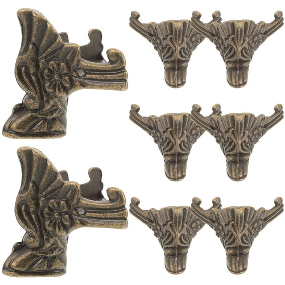 SEWCHICS Set of 8 Vintage Zinc Alloy Furniture Legs with Classic Elegance, Decorative Hardware for Adults