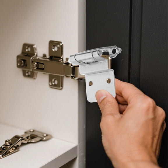 SEWCHICS 8pcs Heavy Duty Iron Hinges for Kitchen Cabinets Door Hardware Replacement