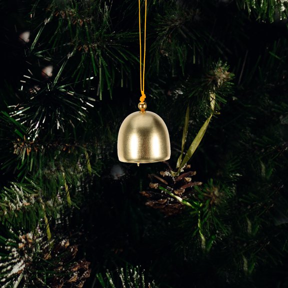 SEWCHICS 9Pcs Golden Retro Style Bells for Christmas Tree Decoration Holiday Craft Accessories