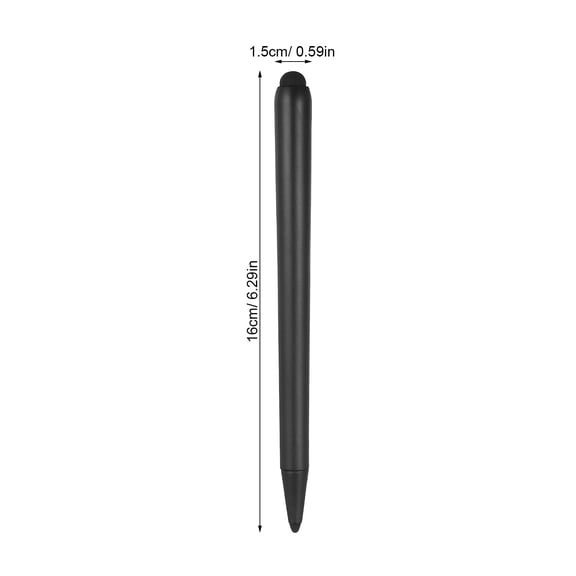 SEWCHICS ABS Dual-Tip Stylus Pen 2-Pack in Black for Smartphones, Tablets, and Touchscreen Devices