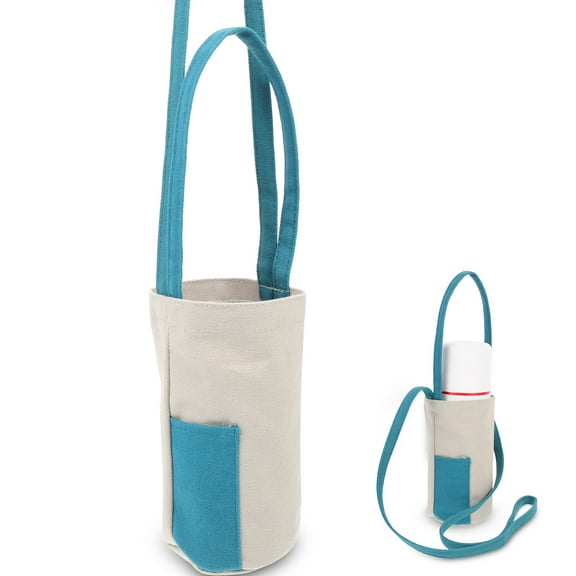 SEWCHICS Glass Bottle Sling Bag Water Bottle Carrier with Adjustable Shoulder Strap Multi-Color Design