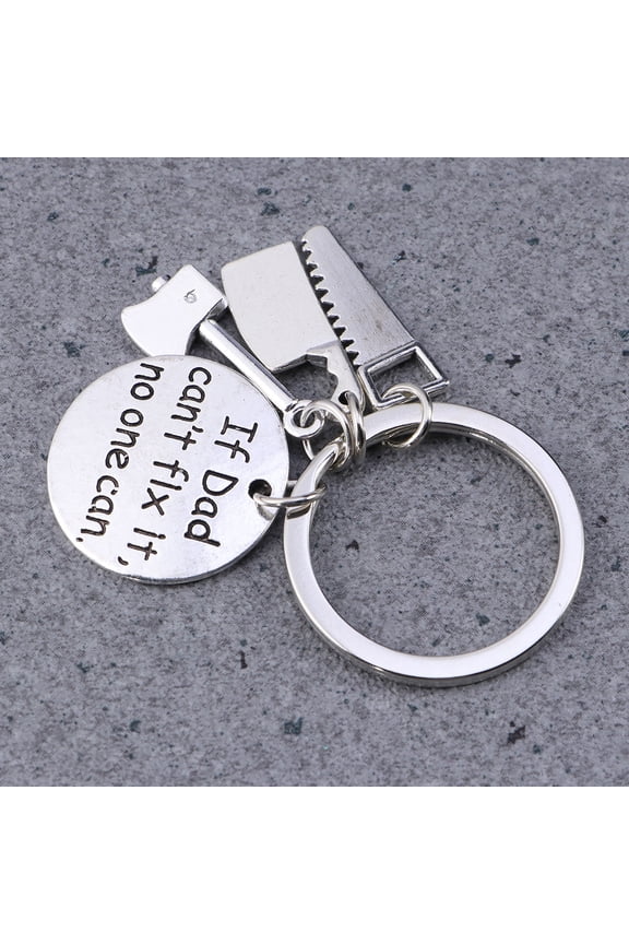 Alloy Keyring Set with Engraved Love You Daddy Design, Unique Father's Day , 2 Count Keychain Accessories