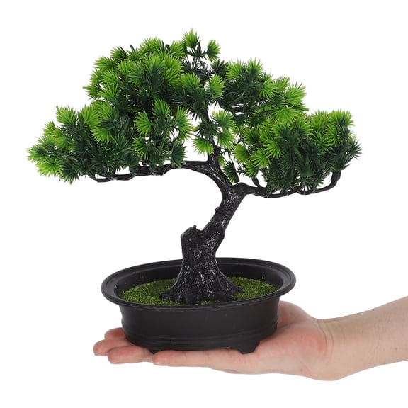 SEWCHICS Japanese Style Artificial Bonsai Tree Faux Plant for Home Decor, Greenery Decorative Indoor