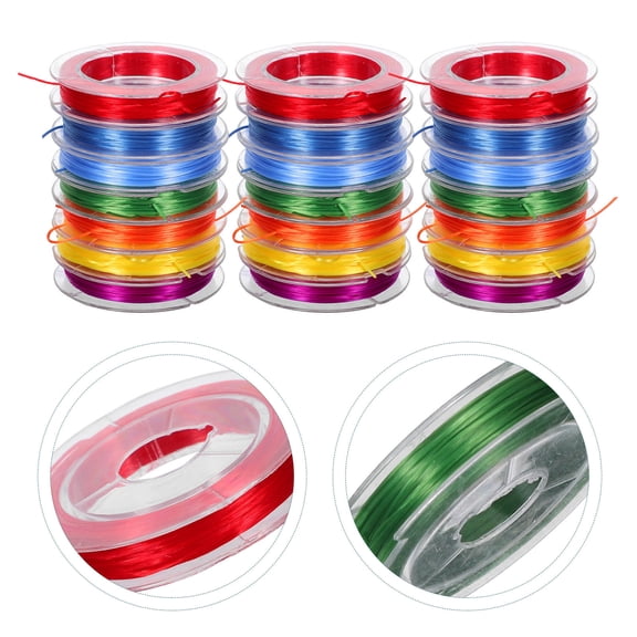 SEWCHICS Assorted Color Elastic Bracelet Cord 21pcs Durable Beading Thread for Jewelry Making 0.5mm Ideal for Outdoor Use