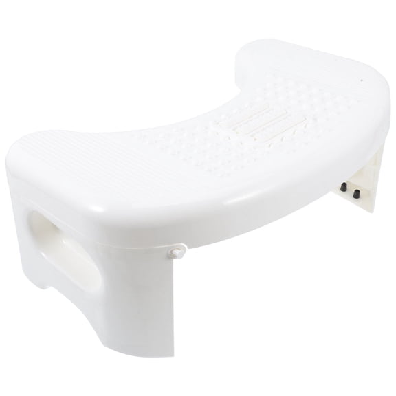 SEWCHICS Bathroom Footrest 1Set U Shape Design Plastic Toilet Step Stool 15.4x8.5in
