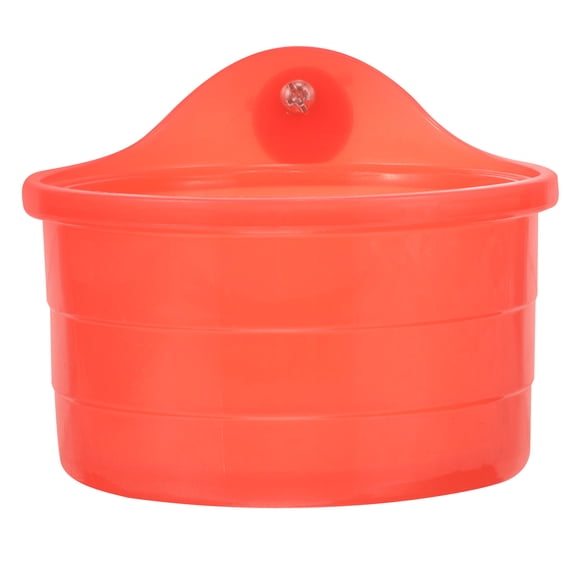 SEWCHICS Red Plastic Parakeet Bird Bath Bowl for Cage, Small Birdbath Accessory, 1 Piece