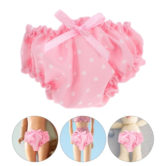 SEWCHICS Bear Shorts Accessory for Stuffed Animals Pink Reusable Dress-up 1Set