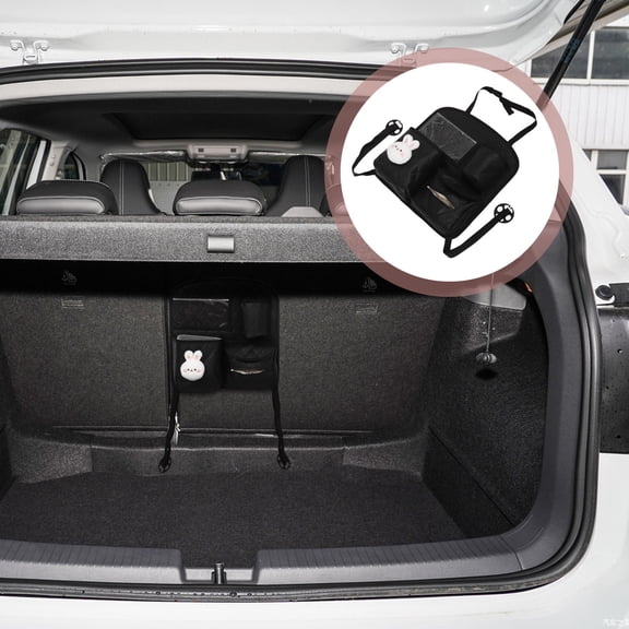 SEWCHICS Stylish Black Back Seat Organizer for Car Use Easy Installation