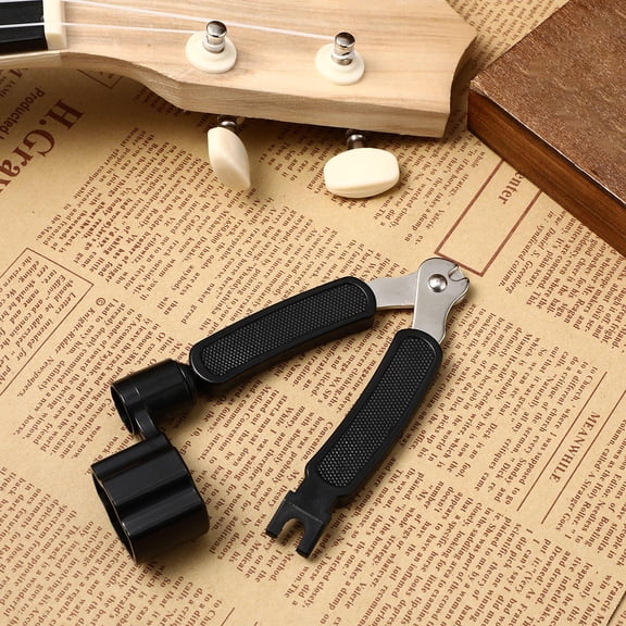 SEWCHICS Black Guitar Repair Kit with String Winder, Cutter, Pin Puller for Guitars, Banjos, Mandolins and More