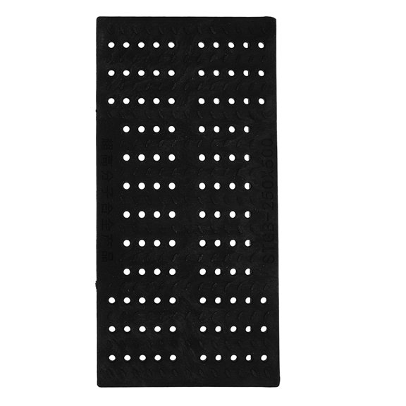 SEWCHICS Black Plastic Drain Grate for Garden Efficient Water Drainage with AntiSlip Design and Smell Prevention 12.5 x 5.5 inches