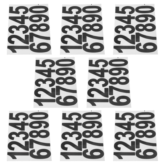 SEWCHICS Black Waterproof Mailbox Number Stickers with Self Adhesive Backing for Easy Installation