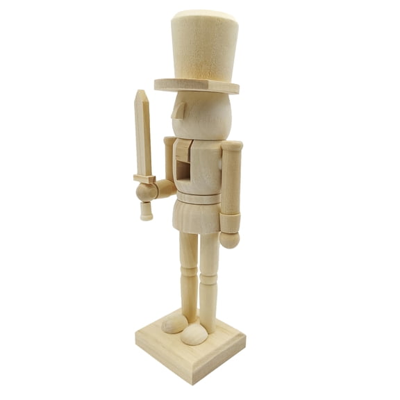 SEWCHICS Traditional Light Yellow Nutcracker Figure with Sturdy Base for Holiday Home and Fireplace Decor