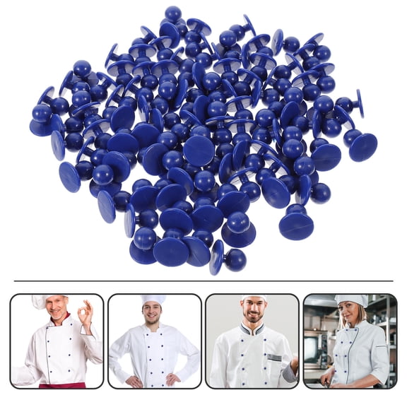 SEWCHICS Chef Suit Plastic Buttons for Decoration and Replacement, 100 Pieces Sewing Accessories