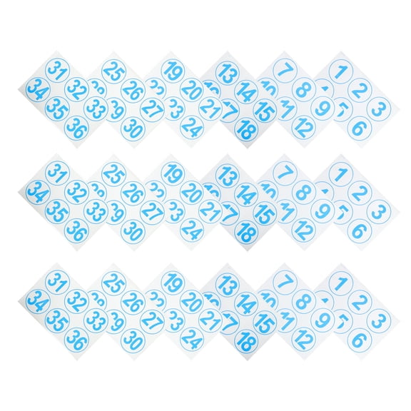 SEWCHICS Removable Self-Adhesive Number Stickers for Classroom Floors, Easy to Apply Spot Labels for Kids Learning and Activities