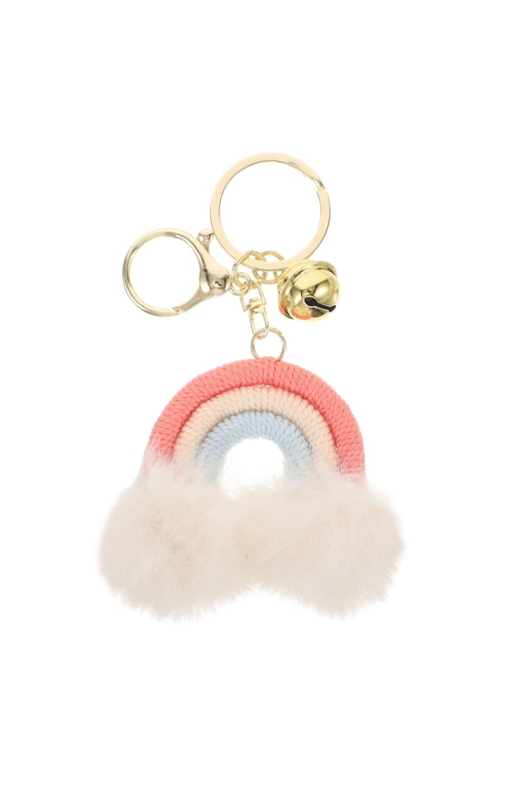 Boho Style Cloud Keychain with Tassel, Multicolor Car Decor Accessory, Trendy and