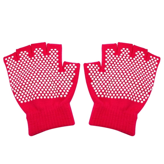 SEWCHICS Breathable Pilates Gloves Half Finger Rosy Comfortable Style for Exercise 1 Pair
