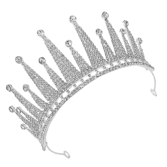 SEWCHICS Bridal Tiara Round Curved Zinc Alloy Wedding Headpiece 1Set