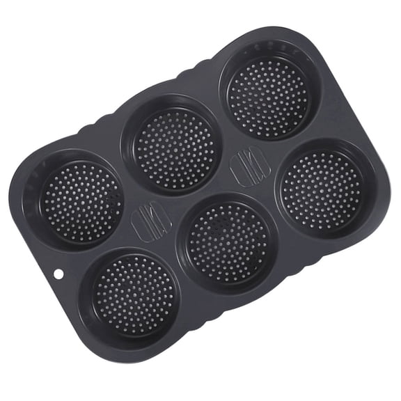 SEWCHICS Grey Silicone Non Stick Bread Mold Six Cavity Loaf Pan Multi Function Baking Pan